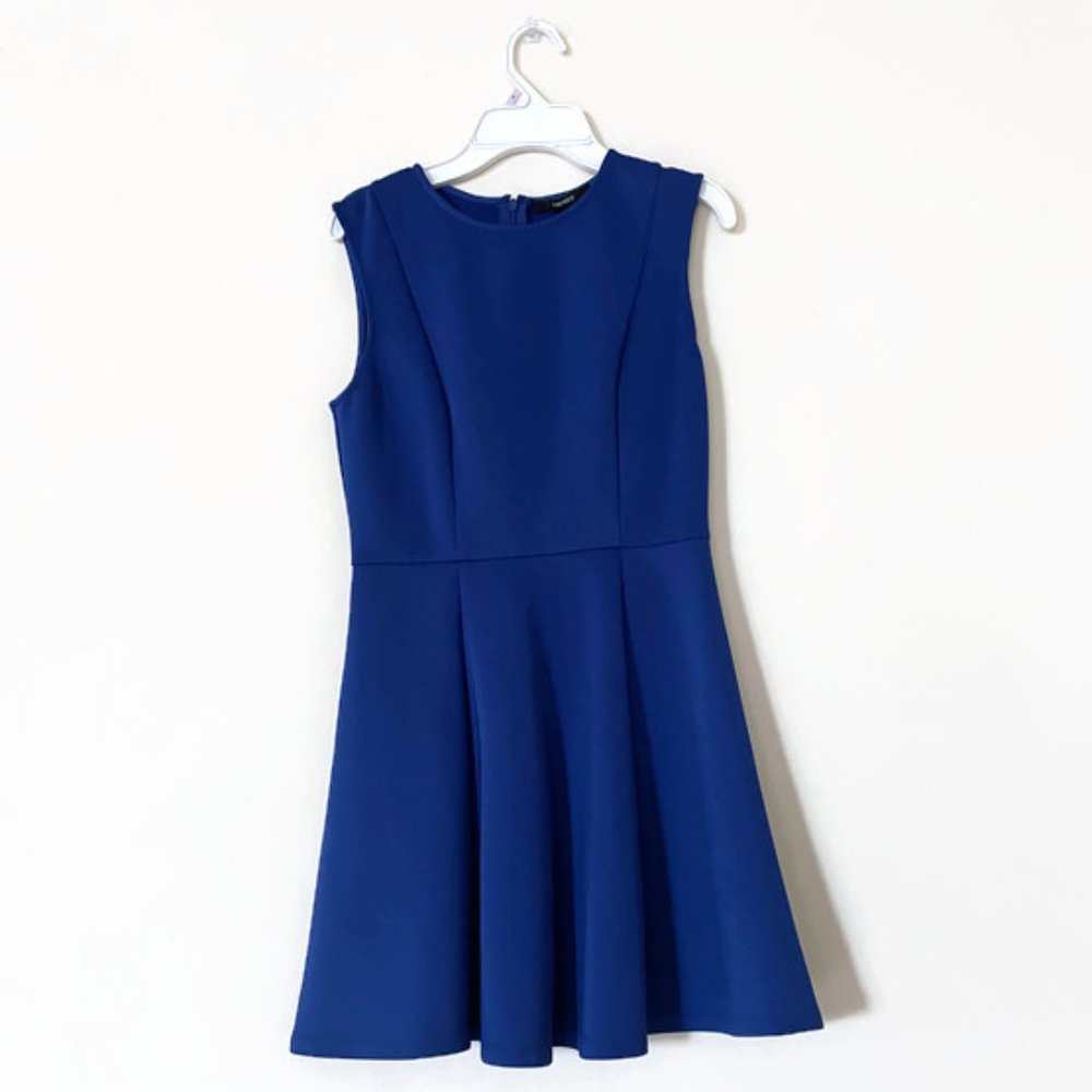 Zip up electric blue dress